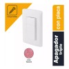 Sanelec Pack De 5pzs De Apagador Triple Cn Placa Línea