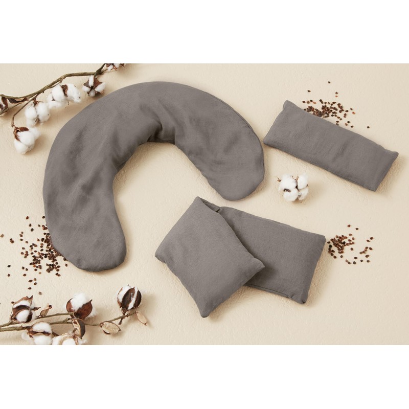 Bucky Linen Hot & Cold Eye Pillow, Natural Buckwheat Filling,