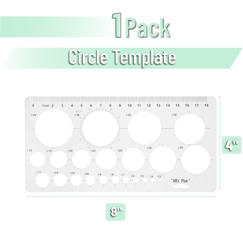 Mr. Pen- Circle Template, Circle Stencil, Circle Template for Drawing