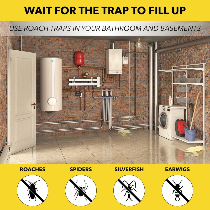 Harris Roach Glue Traps, 2-Pack, for Residential and Commercial Use