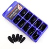 100 Stiletto Press-On Tips, Matte Black, Click-It Nails for Quick