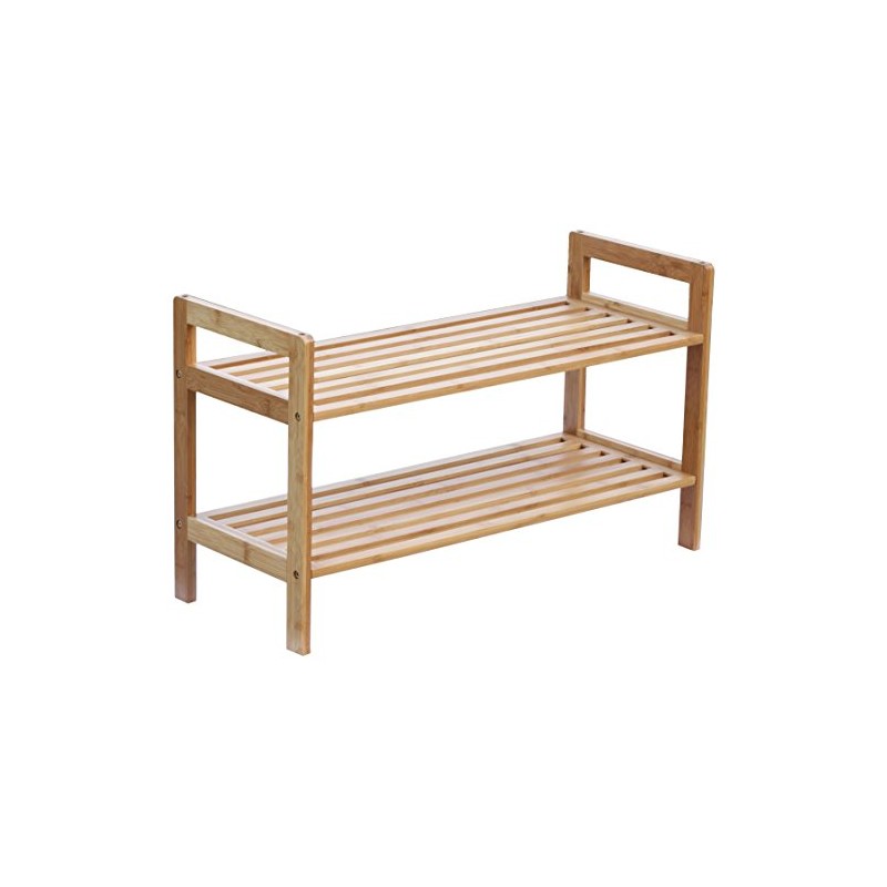 Oceanstar 2-Tier Bamboo Shoe Rack, Brown, SR1309