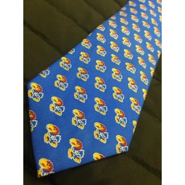 Lawrence KANSAS University NIP 100% Silk JAYHAWKS Necktie BASKETBALL Free Ship