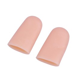 VORCOOL Finger Protection Silicone Finger Sleeves Protection Finger Cells for Protective Broken Fingers 1.3 x 4 cm Pack of 2 (Skin Colour)