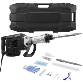 Electric Jackhammer 3000 W 1700 BPM SDS Max Concrete Breaker Industrial Demolition Tool for Wall Tile FoundationNumber of Bit Kits: 1 Pick Head, Power(Nameplate): 3000 W
