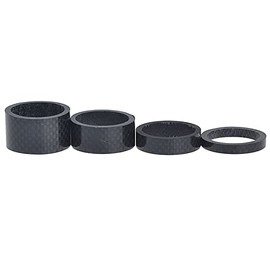 Ruifu 1 1/8" 5mm 10mm 15mm 20mm Carbon Fiber Washer Bicycle Headset Stem Spacer Kit (Glossy)