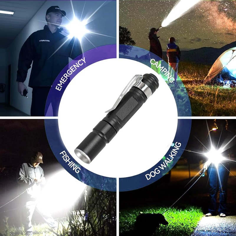 MODOAO Led Flashlights High Lumens, Multifunctional Telescopic Zoom Flash Light,
