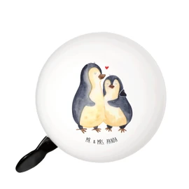 Mr. & Mrs. Panda XL Penguin Hug Bicycle Bell - Gift, Large Bicycle Bell, Proof of Love, Large Bicycle Bell, Motif