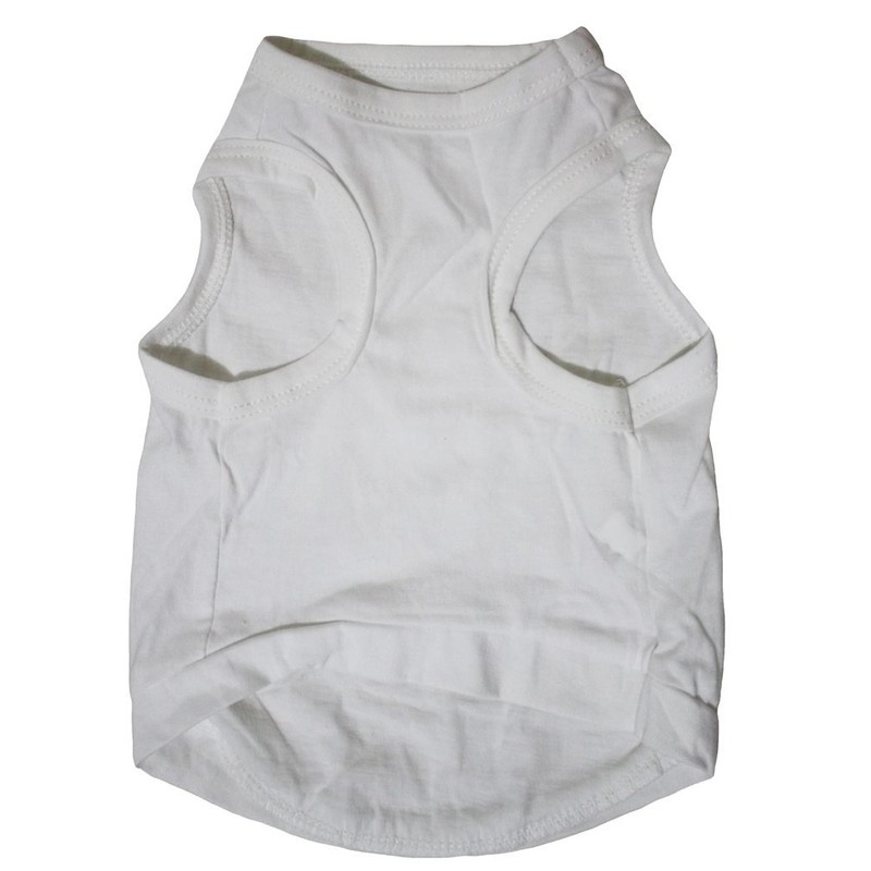 Petitebelle White Sleeveless Puppy Dog Shirt (Large)