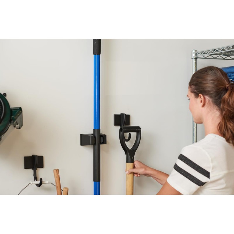 Duck EasyMounts Mop and Broom Holder - Heavy Duty Wall