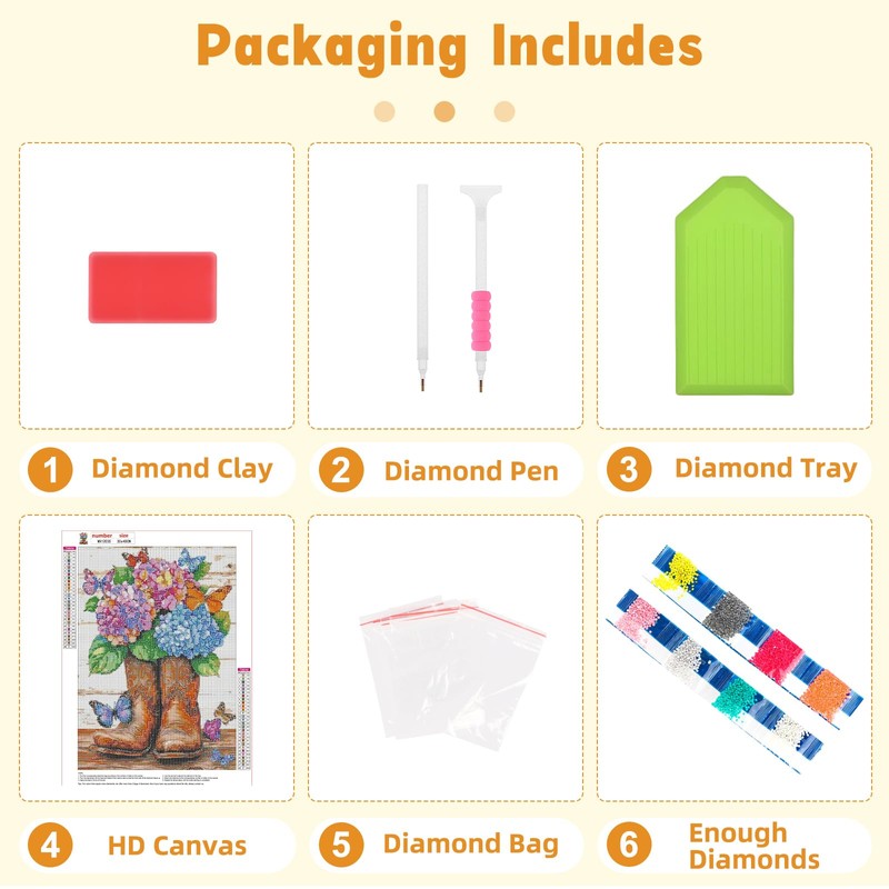 RICUVED Flowers Diamond Art Kits for Adults, 5D Diamond Painting