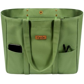Vlarder Extra Large Canvas Tote Bag for Women, Utility Work Tote with Laptop Compartment, Teacher, Everyday, Beach Tote Bag
