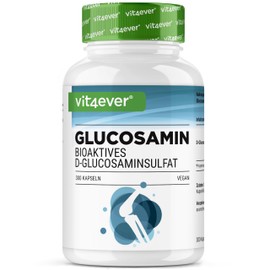 Glucosamine 900 mg - 300 Capsules - Bioactive D-Glucosamine Sulphate from Fermentation - No Unwanted Additives - High Dose - Vegan