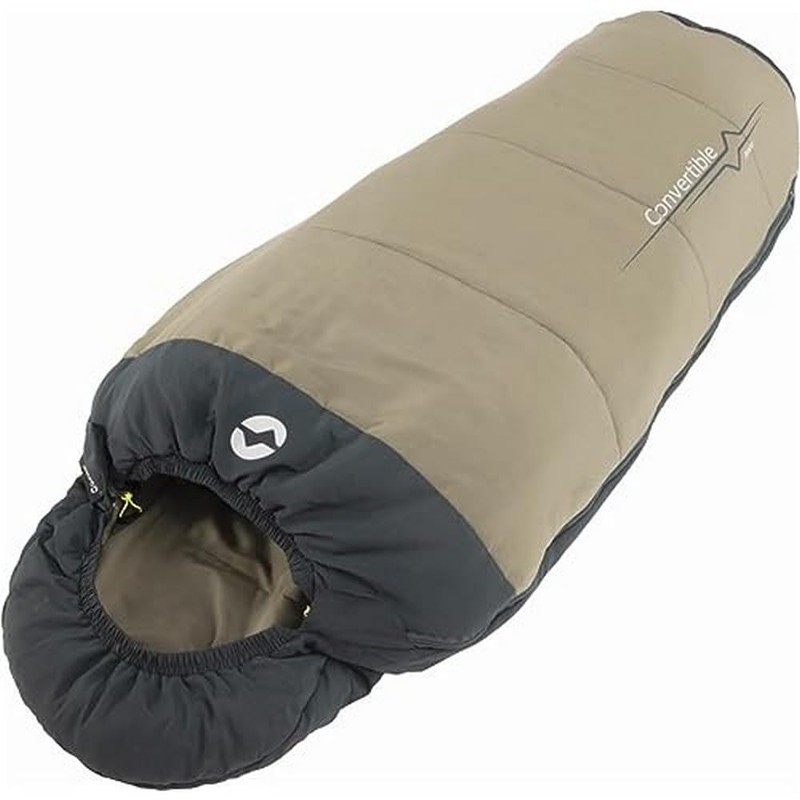 Outwell Convertible Junior Olive Sleeping Bag, Cream, Grey, One Size