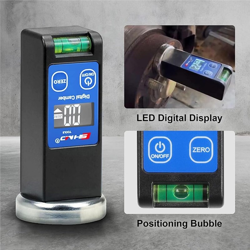 BINGOX Camber Gauge Digital Wheel Alignment Tool, -90° to +90°,