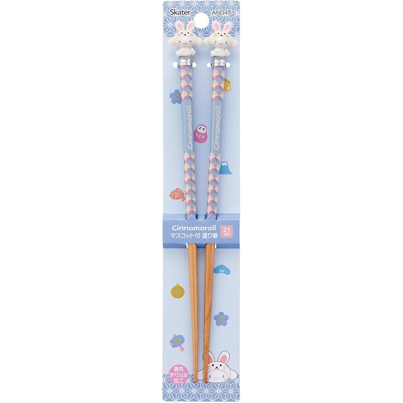 Skater (Skater) Painted Chopsticks 21 cm with Mascot, Sanrio Cinnamoroll