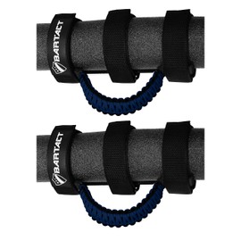 Bartact Roll Bar Grab Handles Jeep Wrangler JL, JK, TJ, YJ, and Jeep Gladiator 1955–2023 Upgrade Metal Buckle, Strong & Durable Paracord Grip Handles for Roll Bar - Black/Midnight