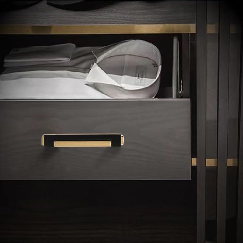 SYZOW 6 Pack Cabinet Handles Kitchen Cabinet Knobs Black and