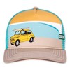 Coastal Surfy Car Khaki/Orange HFT Trucker Cap, HFT-SurfyCar-Khaki-#30325