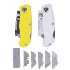 2 Pcs Folding Utility Knife Aluminum Alloy Industrial Grade Outdoor