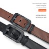 MACBORO Big Buckle Reversible Leather Belt | TSA Approved, Hypoallergenic,