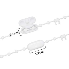 XCOZU 20 Meter Vertical Blind Chain, Blind Chain Vertical Blinds Accessories and 5 Pieces Blind Cord Connector Roller Blind Chain Connectors, Vertical Blind Bottom Chain for 3.5 Inch/89 mm Slats