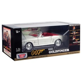 OPO 10 - Miniature car reproduced at 1/24 scale compatible for Ford Mustang convertible 1964 James Bond Goldfinger Collection - Motormax 79852