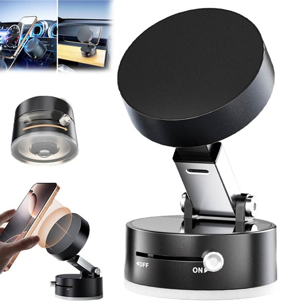 Vimoocla Vacuum Suction Magnetic Phone Holder, 360° Rotatable Double-Sided Suction