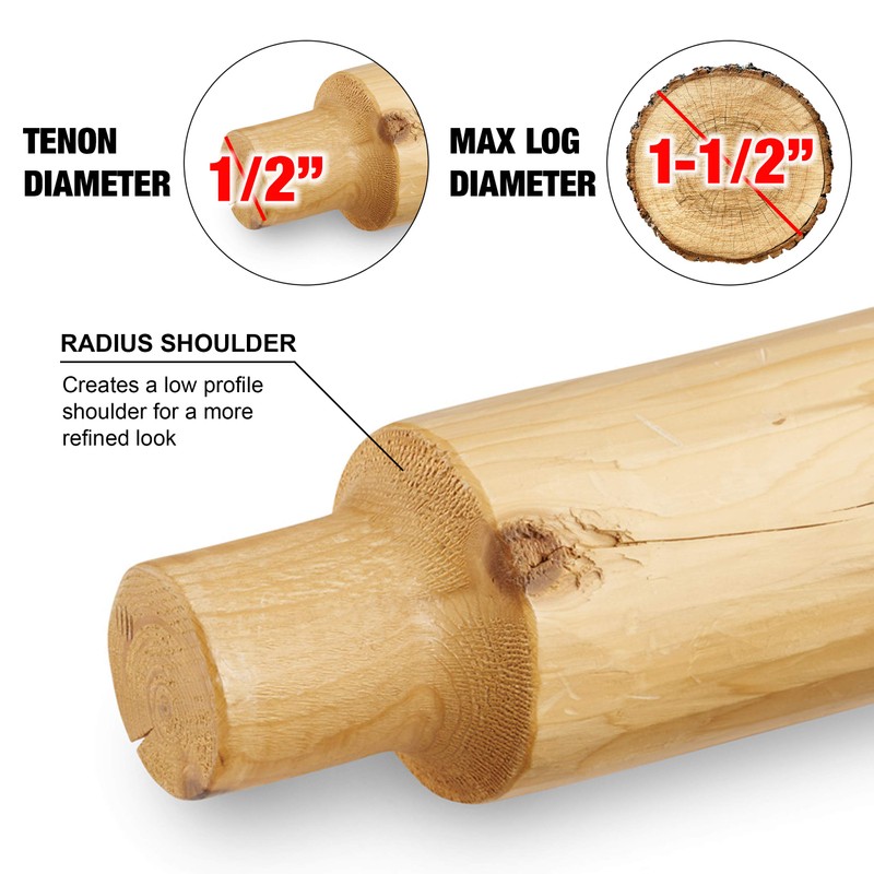 Lumberjack Tools Tenon Cutter for Log Furniture, 0.5" Diameter, Pro