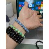RAYON Angelite Bead Bracelet for Men or Women Stretch 10mm