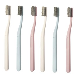 NOLITOY 6pcs Toothbrushes for Adults Soft Bristles Oral Care Tools for Home Use Random Colors Gentle Cleaning for Sensitive Gums Complete Tooth Care