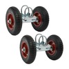 2 Pack Rolling Gate Heavy-Duty Rubber Wheel Carrier, Double-U Bolts