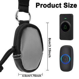 Homakover Portable Classroom Doorbell Button Lanyard Holder, Carrying Case for Universal Classroom Doorbell Button, Adjustable Doorbell Buttons Bag for Teachers (Black)