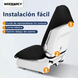 WODHMIEY Cubre Asientos para Auto 2 Piezas, Fundas Impermeables y Antideslizantes, Protector Universal 140×75cm, Fácil Instalación para Coche y Camioneta (1)