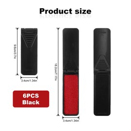 Classicseali 6PCS Lint Brush for Furniture,Travel Lint Brush, Reusable Lints Brushes Foldable Portable Mini Reusable for Furniture, Sofa, Pet Hair, Fabric Lints Dust Removal Tool, Black