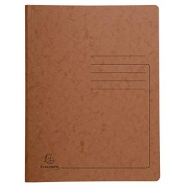 Exacompta - Ref 240238E - Heavyweight Mottled Pressboard Spring Folder - Suitable for A4 Documents, 355gsm Mottled Pressboard, Holds Approx. 300 Sheets - Brown
