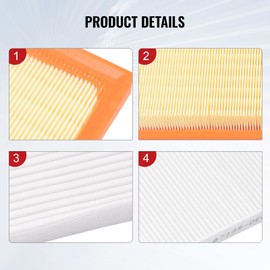 TOPAZ Engine Air Filter & Cabin Air Filter Set Compatible with Lexus ES350 Toyota Avalon 19-22 Camry 18-22 Highlander 20-22 RAV4 19-22 2.5L 3.5L Replace# 17801-25020 871390E040