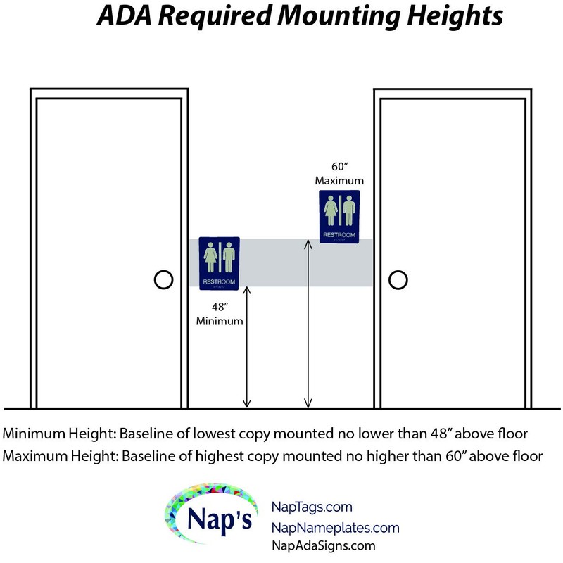 ADA Compliant Exit Sign with Braille (6" x 3" Sapphire