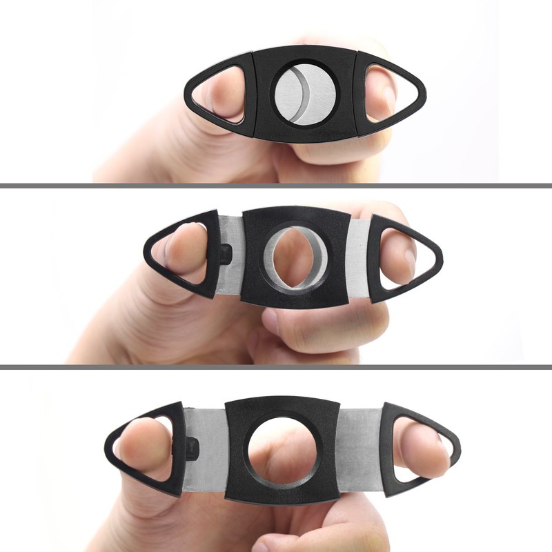 2 Pcs Pocket Cigar Cutter, OMGAI Double Stainless Steel Blade