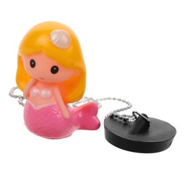 TEHAUX Mermaid Rubber Bathtub Stopper Plug Durable Drain Stopper for Bathtubs Sinks Bathroom Drains Multi Scene Use with Decorative Design Reliable Clogged Prevention