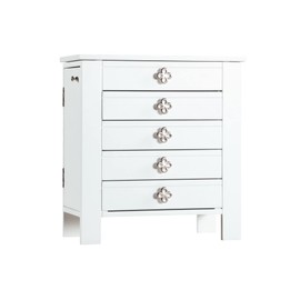 Alveare Home Emma Jewelry Organization Storage Chest, White