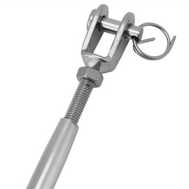 Jaw and Jaw Turnbuckle Stainless Steel Rigging Screw Closed Body Jaw Turnbuckle for Boat Yacht (M5)
