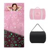 Kids Sleeping Bag Soft Plush Glowing Toddler Nap Mat with