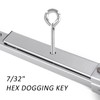 Litoexpe 5 Pcs 7/32 Inch Hex Dogging Key with Loop