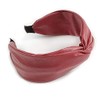 Raspberry Faux Leather Wide Chunky Flex HeadBand/Head Band