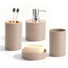 Accesorios para Baño juego 4 piezas, dispensador, soporte, vaso, jabonera