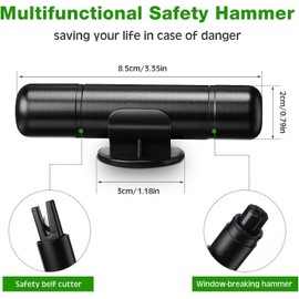 NON-SQUARE Mini Car Safety Hammer Emergency Escape Tool,One Second Car Window Breaker Seatbelt Cutter,Window Glass Breaker Safety Hammer for Life Saving Emergency Escape Supply