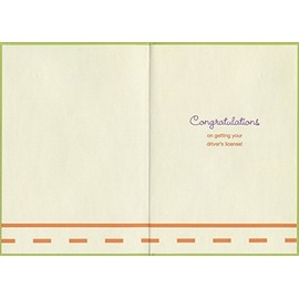 Driver's License Embossed Signs and Words - Designer Greetings Congratulations Card
