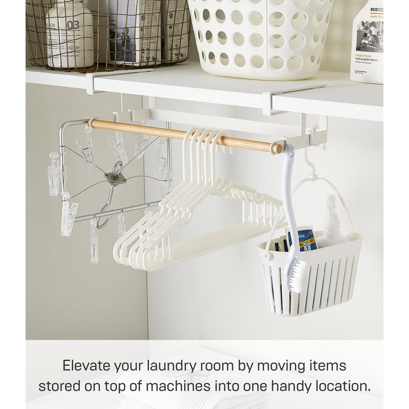 YAMAZAKI Home Tosca Under-Shelf Hanger Holder - Laundry Hanging Storage