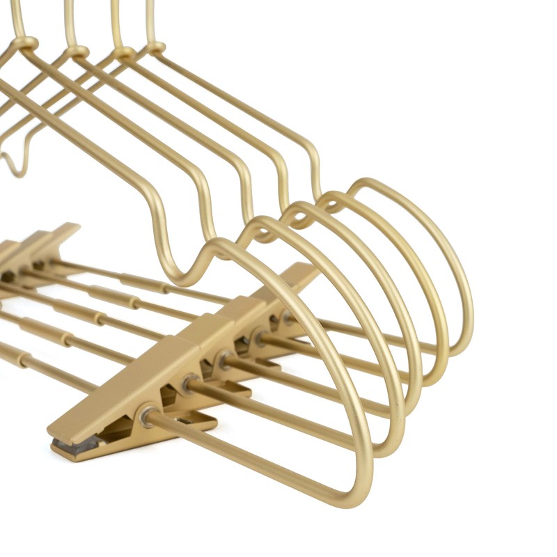 Koobay 12.5" Gold Metal Baby Clothes Clips Hanger Children Kids